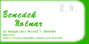 benedek molnar business card